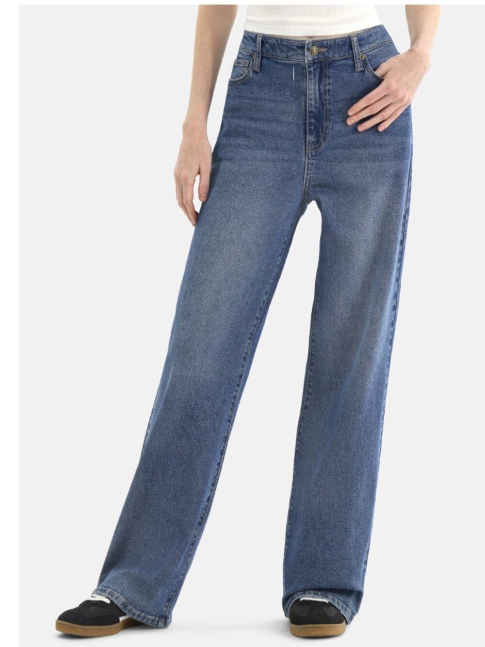 No Boundaries High Rise Relaxed Straight Leg Jeans Sz 8 NWT